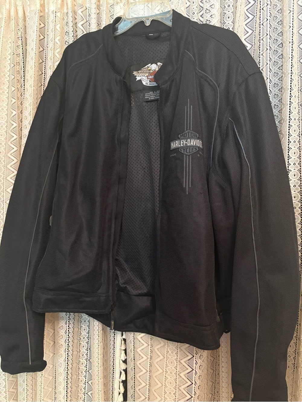 Harley-Davidson Black Mesh Lightweight Riding Jacket